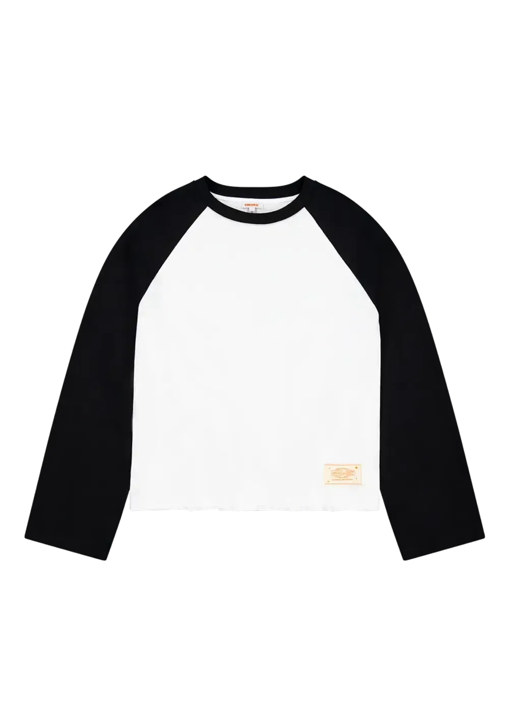 Checks Crew Raglan Jersey White/Black | Checks Downtown | Mad About The Boy