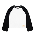 Checks Crew Raglan Jersey White/Black | Checks Downtown | Mad About The Boy