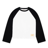 Checks Crew Raglan Jersey White/Black | Checks Downtown | Mad About The Boy