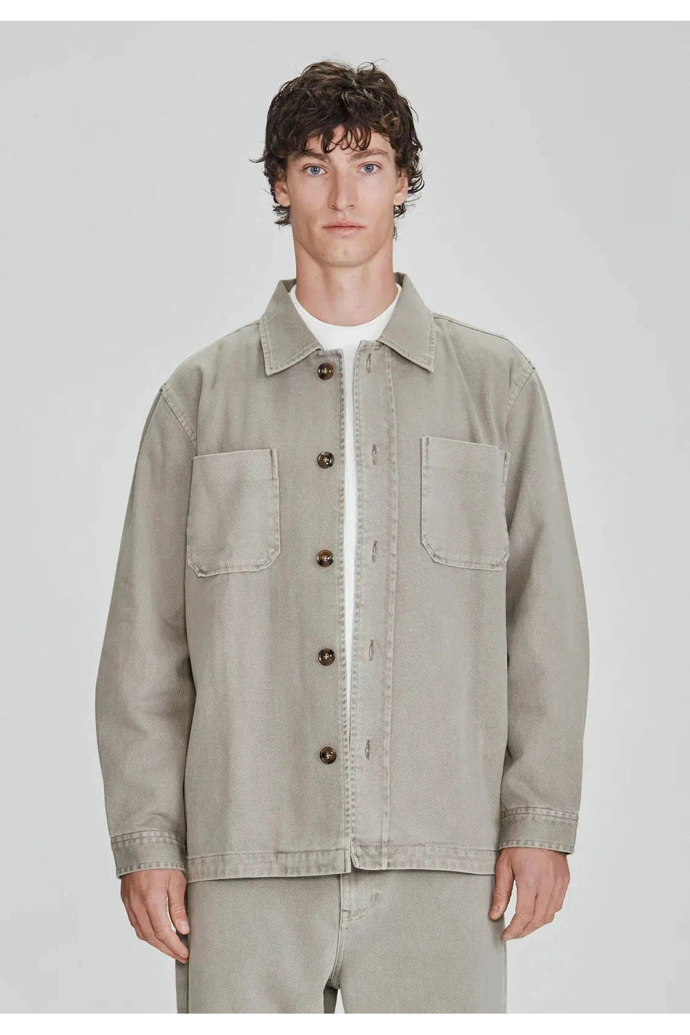 Commoners Mens Drill Utility Shacket Vintage Smoke | COMMONERS | Mad About The Boy