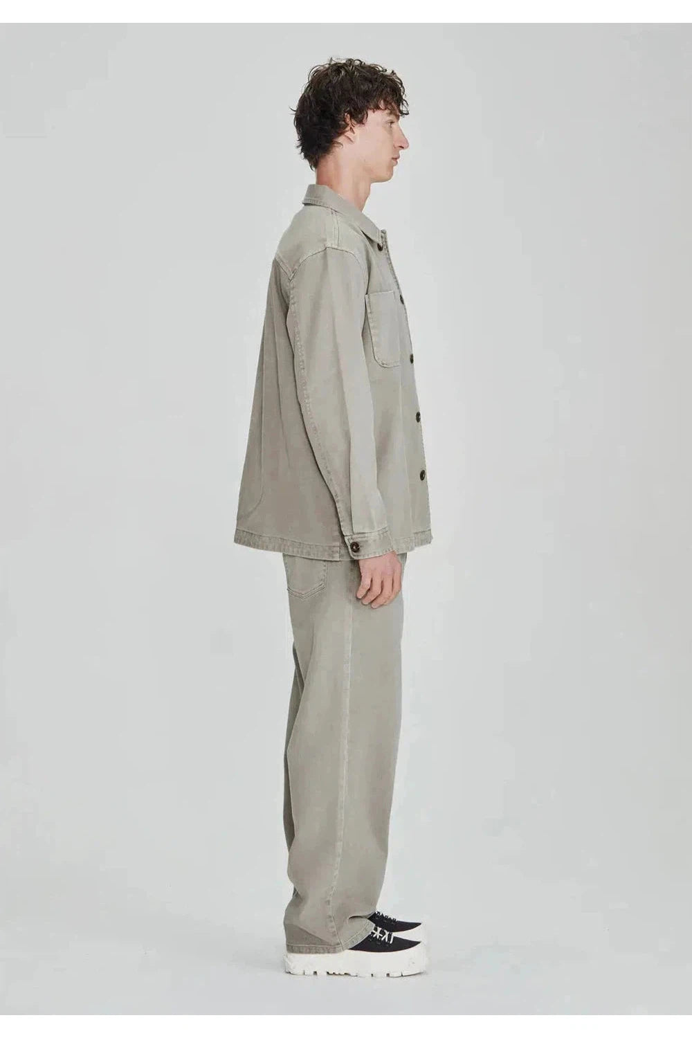 Commoners Mens Drill Utility Shacket Vintage Smoke | COMMONERS | Mad About The Boy