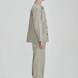 Commoners Mens Drill Utility Shacket Vintage Smoke | COMMONERS | Mad About The Boy