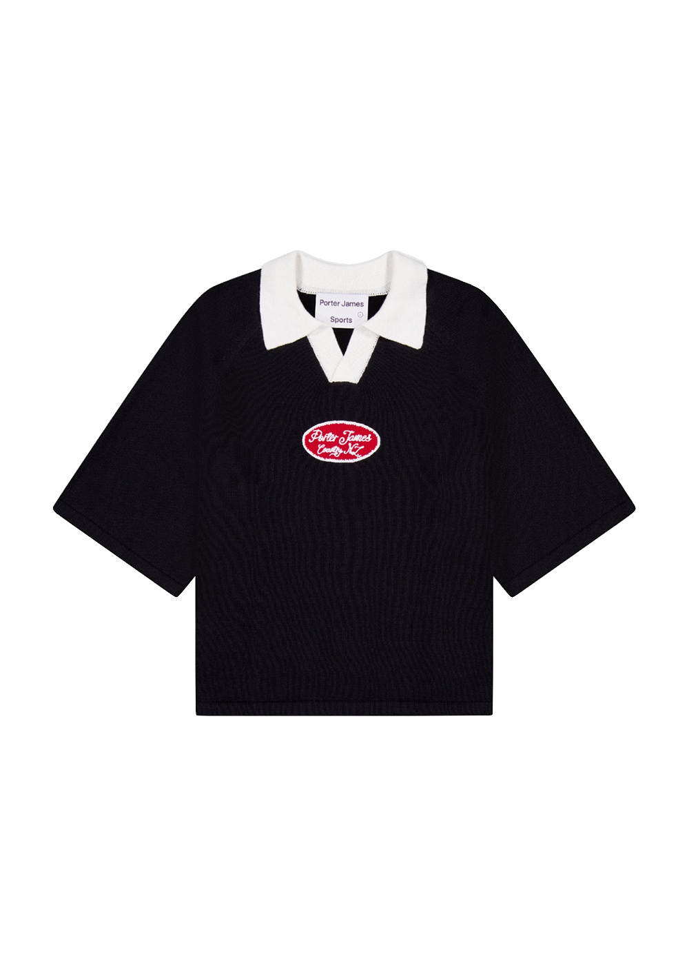 Porter James Sports S/S Cropped Rugby Knit Black/White | PORTER JAMES SPORTS | Mad About The Boy