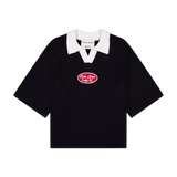 Porter James Sports S/S Cropped Rugby Knit Black/White | PORTER JAMES SPORTS | Mad About The Boy