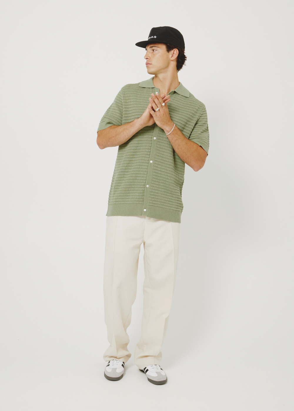 VERONA KNIT S/S SHIRT OLIVE | Kore Studios | Mad About The Boy